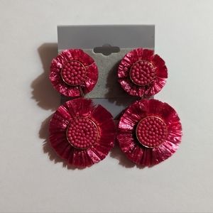 BaubleBar Pink Pom Pom Earrings